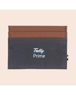 Houston Card Wallet- Grey with Tan